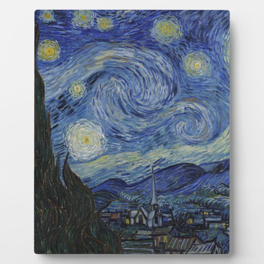Vincent Van Gogh - Starry Night. Kunstmalerei Fotoplatte (Vorderseite)