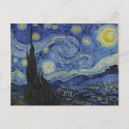 Vincent Van Gogh - Starry Night. Kunstmalerei Postkarte (Vorderseite)
