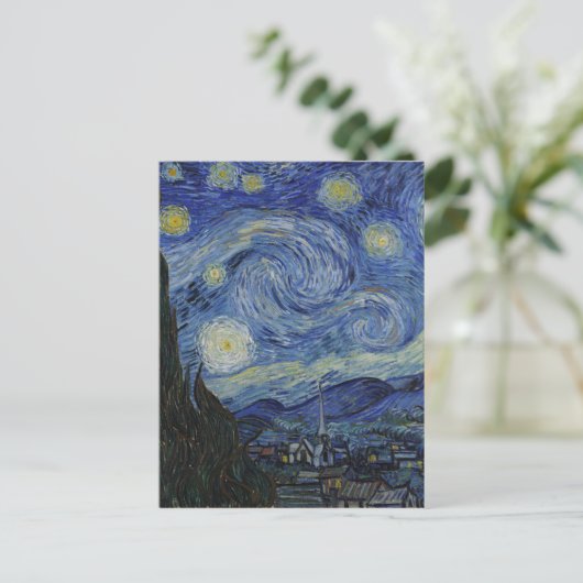 Vincent Van Gogh - Starry Night. Kunstmalerei Postkarte (Stehend Vorderseite)