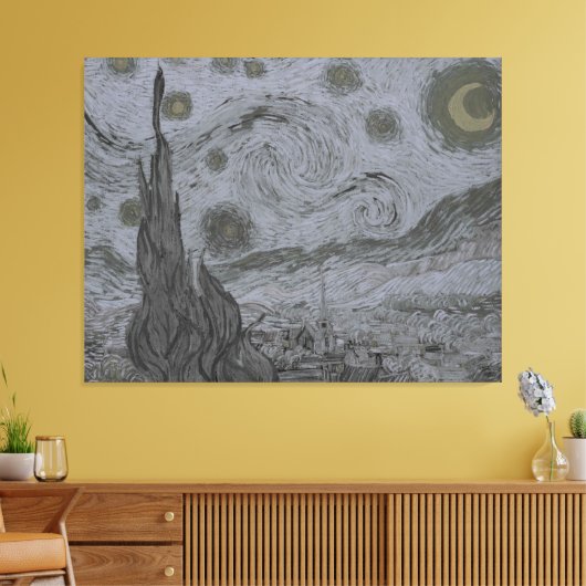 Vincent Van Gogh - Starry Night Leinwanddruck (Insitu (Wohnzimmer))