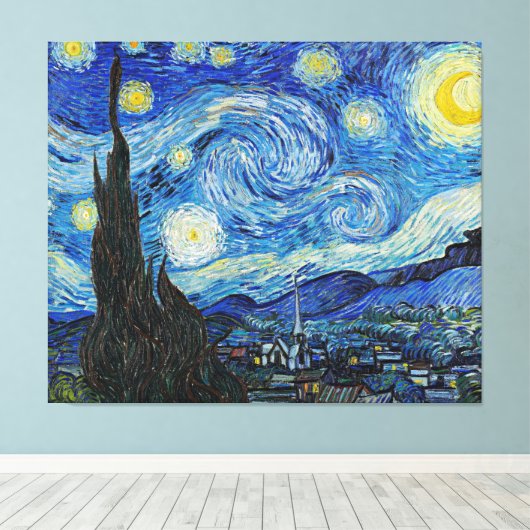 Vincent van Gogh, Starry Night Leinwanddruck (Insitu (Holzboden))