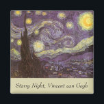 Vincent van Gogh - Starry Night Magnet<br><div class="desc">Die Starry Night (1889) von Vincent van Gogh ist ein Vintager Post-Impressionismus der Kunstlandschaft Landschaftsmalerei. Der Blick auf eine Stadt in einem Tal bei Nacht mit den Wolken, den Sternen und einem schönen goldgelben Halbmond. Es wurde im Laufe des Tages aus der Erinnerung gemalt und ist van Goghs bekanntestes Gemälde....</div>