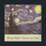 Vincent van Gogh - Starry Night Magnet<br><div class="desc">Die Starry Night (1889) von Vincent van Gogh ist ein Vintager Post-Impressionismus der Kunstlandschaft Landschaftsmalerei. Der Blick auf eine Stadt in einem Tal bei Nacht mit den Wolken, den Sternen und einem schönen goldgelben Halbmond. Es wurde im Laufe des Tages aus der Erinnerung gemalt und ist van Goghs bekanntestes Gemälde....</div>