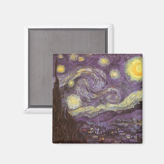 Vincent van Gogh - Starry Night Magnet (Vorderseite/Rückseite)
