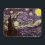 Vincent van Gogh - Starry Night Magnet<br><div class="desc">Die Starry Night (1889) von Vincent van Gogh ist ein Vintager Post-Impressionismus der Kunstlandschaft Landschaftsmalerei. Der Blick auf eine Stadt in einem Tal bei Nacht mit den Wolken, den Sternen und einem schönen goldgelben Halbmond. Es wurde im Laufe des Tages aus der Erinnerung gemalt und ist van Goghs bekanntestes Gemälde....</div>