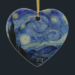 Vincent Van Gogh - Starry Night. Malerei Keramikornament<br><div class="desc">Vincent Van Gogh - Starry Night Gemälde.
Klassische Kunstwerke eines der weltberühmtesten Maler.
Schöne Farben und Wirbel!</div>