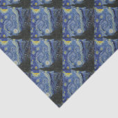 Vincent Van Gogh - Starry Night. Malerei Seidenpapier (Ausschnitt)