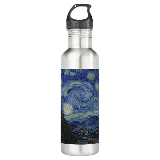 Vincent Van Gogh Starry Night Masterpiece Edelstahlflasche (Vorderseite)