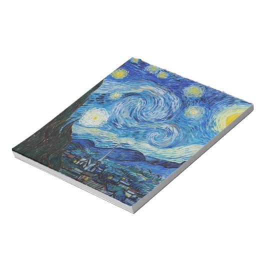 Vincent Van Gogh Starry Night Notepad Notizblock (Rotiert)