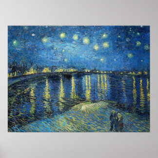 Vincent Van Gogh Starry Night Over the Rhone 1888 Poster