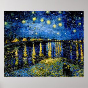 Vincent Van Gogh Starry Night Over the Rhone 1888 Poster