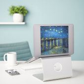 Vincent van Gogh - Starry Night Over the Rhone Aufkleber (Laptop auf Schreibtisch)
