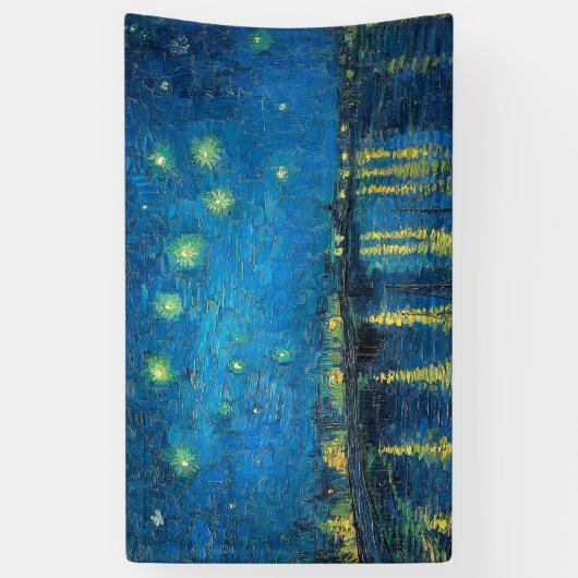 Vincent Van Gogh Starry Night Over the Rhone Banner (Vertikal)