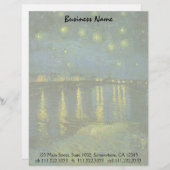 Vincent van Gogh - Starry Night Over the Rhone Briefbogen (Vorne/Hinten)
