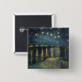 Vincent van Gogh | Starry Night Over the Rhone Button (Vorne & Hinten)