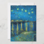 Vincent Van Gogh Starry Night Over the Rhone Einladung (Rückseite)