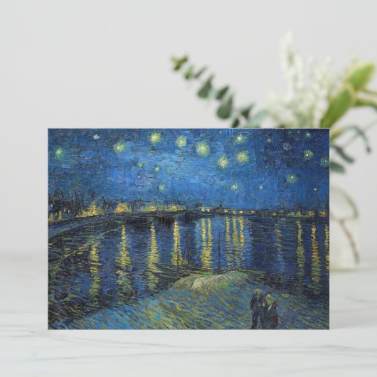 Vincent van Gogh - Starry Night Over the Rhone Einladung (Stehend Vorderseite)