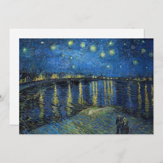 Vincent van Gogh - Starry Night Over the Rhone Einladung (Vorne/Hinten)