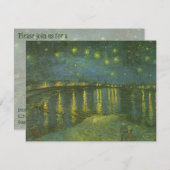Vincent van Gogh - Starry Night Over the Rhone Einladung (Vorne/Hinten)