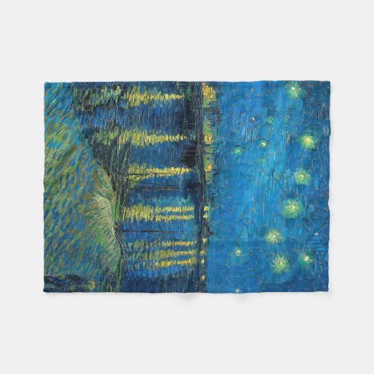 Vincent Van Gogh Starry Night Over the Rhone Fleecedecke (Vorderseite (Horizontal))
