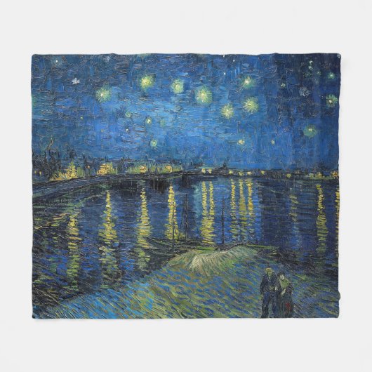 Vincent van Gogh - Starry Night Over the Rhone Fleecedecke (Vorderseite (Horizontal))