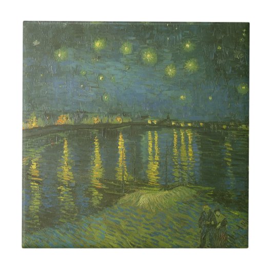 Vincent van Gogh - Starry Night Over the Rhone Fliese (Vorderseite)