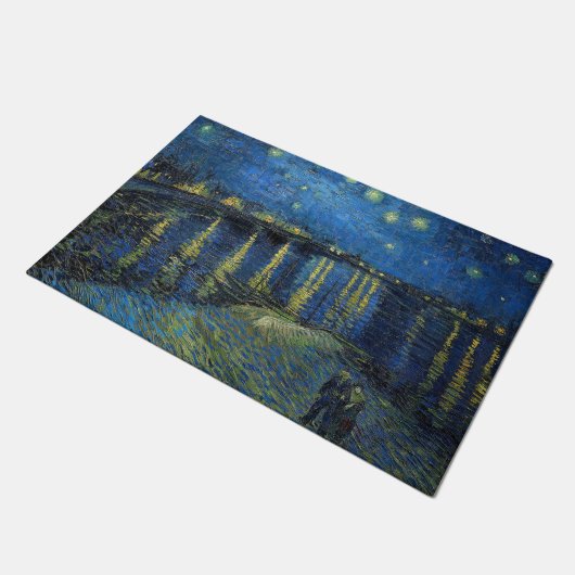Vincent van Gogh - Starry Night Over the Rhone Fußmatte (Schrägansicht)