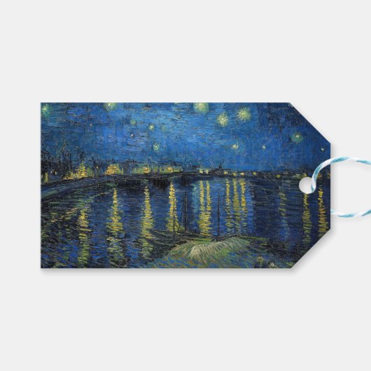 Vincent van Gogh - Starry Night Over the Rhone Geschenkanhänger (Vorderseite (Horizontal))
