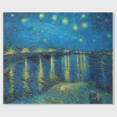 Vincent Van Gogh Starry Night Over the Rhone Geschenkpapier (Flach)