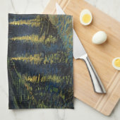 Vincent van Gogh | Starry Night Over the Rhone Geschirrtuch (Viertel Falte)