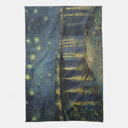 Vincent van Gogh | Starry Night Over the Rhone Geschirrtuch (Vertikal)