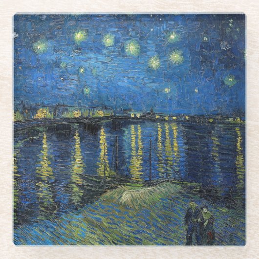 Vincent van Gogh - Starry Night Over the Rhone Glasuntersetzer (Vorderseite)