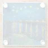 Vincent Van Gogh Starry Night Over the Rhone Glasuntersetzer (Rückseite)