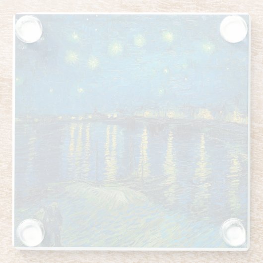 Vincent Van Gogh Starry Night Over the Rhone Glasuntersetzer (Rückseite)