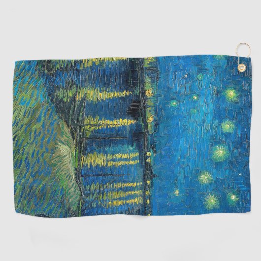Vincent Van Gogh Starry Night Over the Rhone Golfhandtuch (Horizontal)