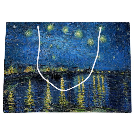 Vincent van Gogh - Starry Night Over the Rhone Große Geschenktüte (Vorderseite)