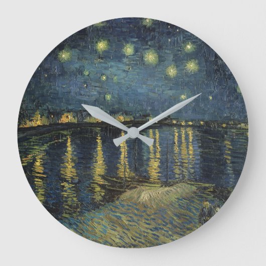 Vincent van Gogh | Starry Night Over the Rhone Große Wanduhr (Vorderseite)