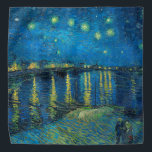 Vincent Van Gogh Starry Night Over the Rhone Halstuch<br><div class="desc">Van Gogh Masterpiece Starry Night - Ein Gemälde von Vincent Van Gogh,  Starry Night Over the Rhone,  zeigt eine Nacht voller Sterne und eine Brücke. In Arles France in der Nacht gemalt,  1888 gemalt.</div>