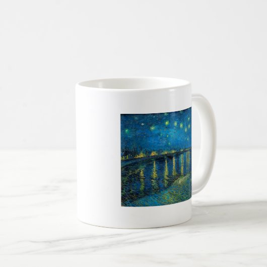Vincent Van Gogh Starry Night Over the Rhone Kaffeetasse (VorderseiteRechts)