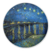 Vincent van Gogh - Starry Night Over the Rhone Keramikknauf (Vorderseite)