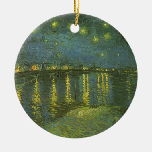 Vincent van Gogh - Starry Night Over the Rhone Keramikornament (Vorne)