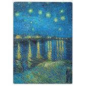 Vincent Van Gogh Starry Night Over the Rhone Klemmbrett (Rückseite)