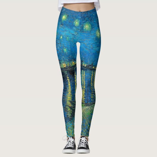 Vincent Van Gogh Starry Night Over the Rhone Leggings (Vorderseite)