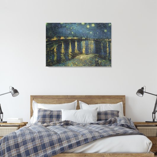 Vincent van Gogh | Starry Night Over the Rhone Leinwanddruck (Insitu (Schlafzimmer))