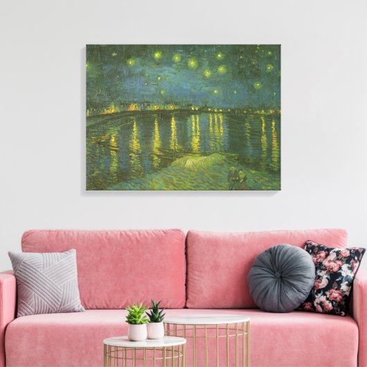 Vincent van Gogh - Starry Night Over the Rhone Leinwanddruck (Insitu (Wohnzimmer))
