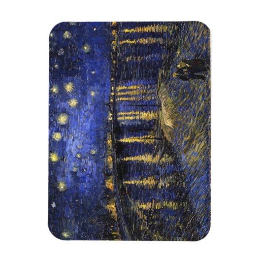 Vincent van Gogh Starry Night Over The Rhone Magnet (Vertikal)