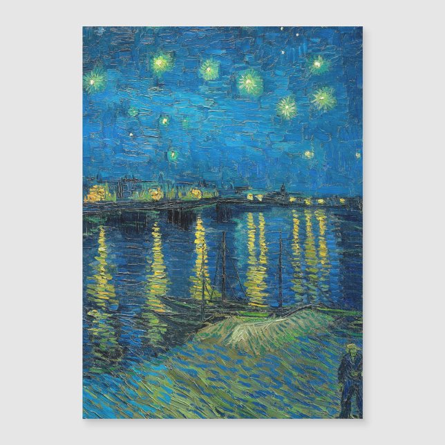 Vincent Van Gogh Starry Night Over the Rhone Magnetkarte (Vorderseite)