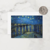 Vincent van Gogh - Starry Night Over the Rhone Mitteilungskarte (Vorderseite/Rückseite Beispiel)