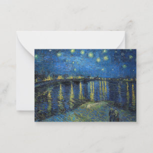 Vincent van Gogh - Starry Night Over the Rhone Mitteilungskarte