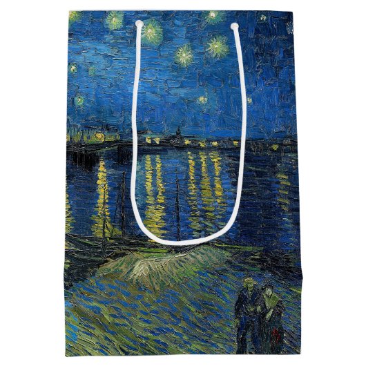 Vincent van Gogh - Starry Night Over the Rhone Mittlere Geschenktüte (Rückseite)